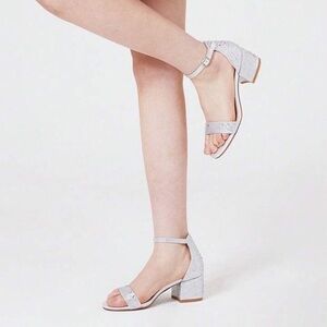 Women’s Silver Block Heel Sandal